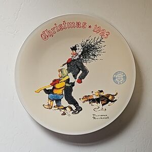 Norman Rockwell Christmas 1993 Plate
